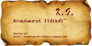 Krautwurst Ildikó névjegykártya